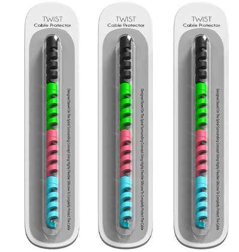 Sounce Spiral Charger Cable Protector Data Cable Saver Charging Cord Protective Cable Cover Headphone MacBook